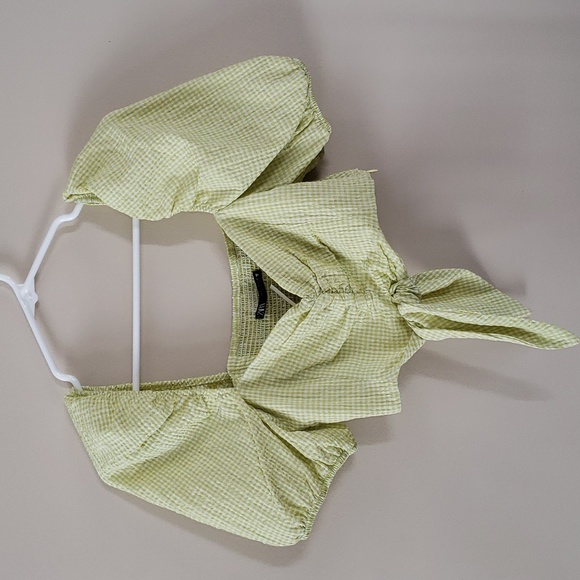 ZARA Gingham crop top - Picture 4 of 12